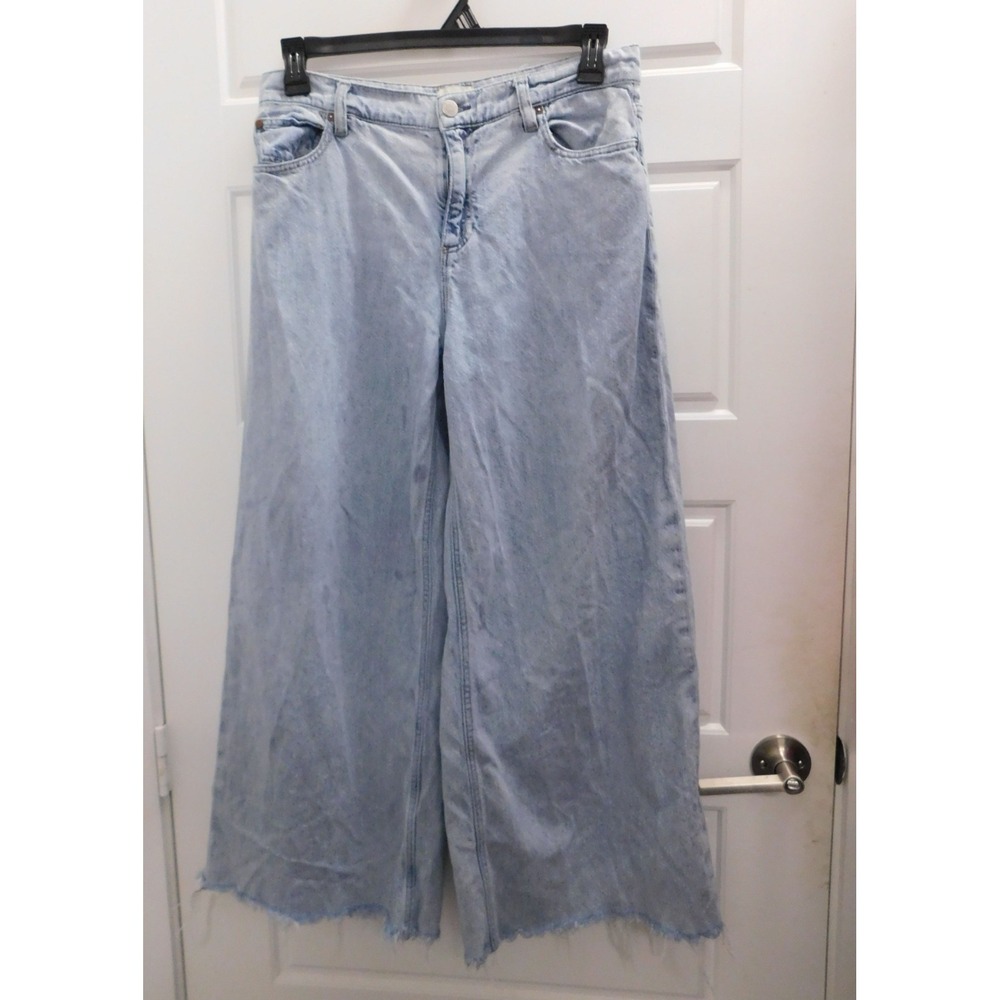 Alice + Olivia Harper Mr Super Baggy Jean Women's Rockstar Blue Light Wash sz 30